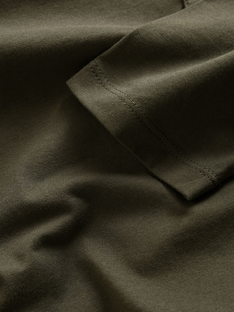 The Set 3 Pack Long Sleeve Henley Tops Green/Ecru - Image 13 of 13