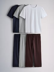 The Set 3 Pack Jersey Pyjamas Multi - Image 1 of 9