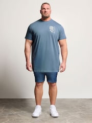 BadRhino Big & Tall Blue Full Length Double Dragon T-Shirt - Image 3 of 7