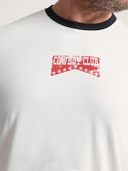 BadRhino Big & Tall White Cowboy Club Ringer T-Shirt - Image 5 of 7