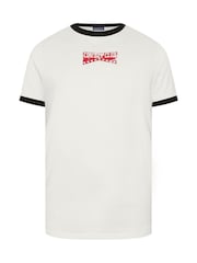 BadRhino Big & Tall White Cowboy Club Ringer T-Shirt - Image 6 of 7