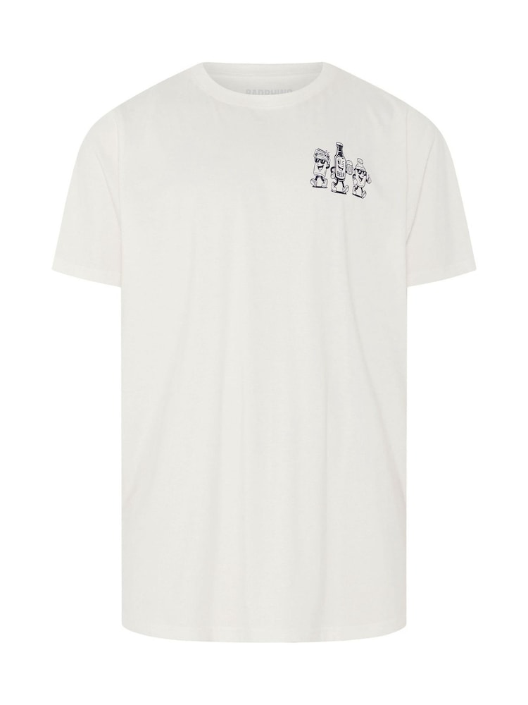 BadRhino Big & Tall White Don't Worry Beer Happy T-Shirt - Image 2 of 3 BadRhino Big & Tall White Don't Worry Beer Happy T-Shirt - Image 2 of 3