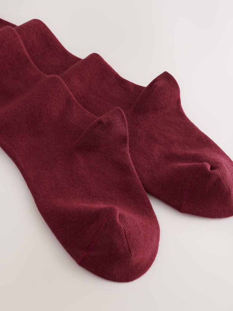 Burgundy Red Cotton Rich Single Tights - Image 2 of 3 Burgundy Red Cotton Rich Single Tights - Image 2 of 3