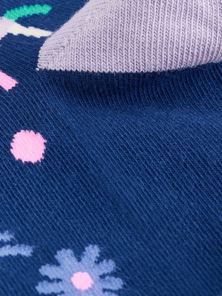 Bleu marine - Collants licorne riches en coton - Image 3 de 3