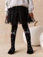 Black Cat Cotton Rich Halloween Tights - Image 3 of 6