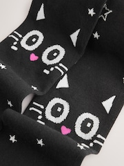 Black Cat Cotton Rich Halloween Tights - Image 5 of 6