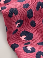 Berry Red Cotton Rich Leopard Tights - Image 3 of 3