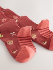 Burgundy Red Cotton Rich Autumn Character Tights 1 Pack - Image 2 of 3