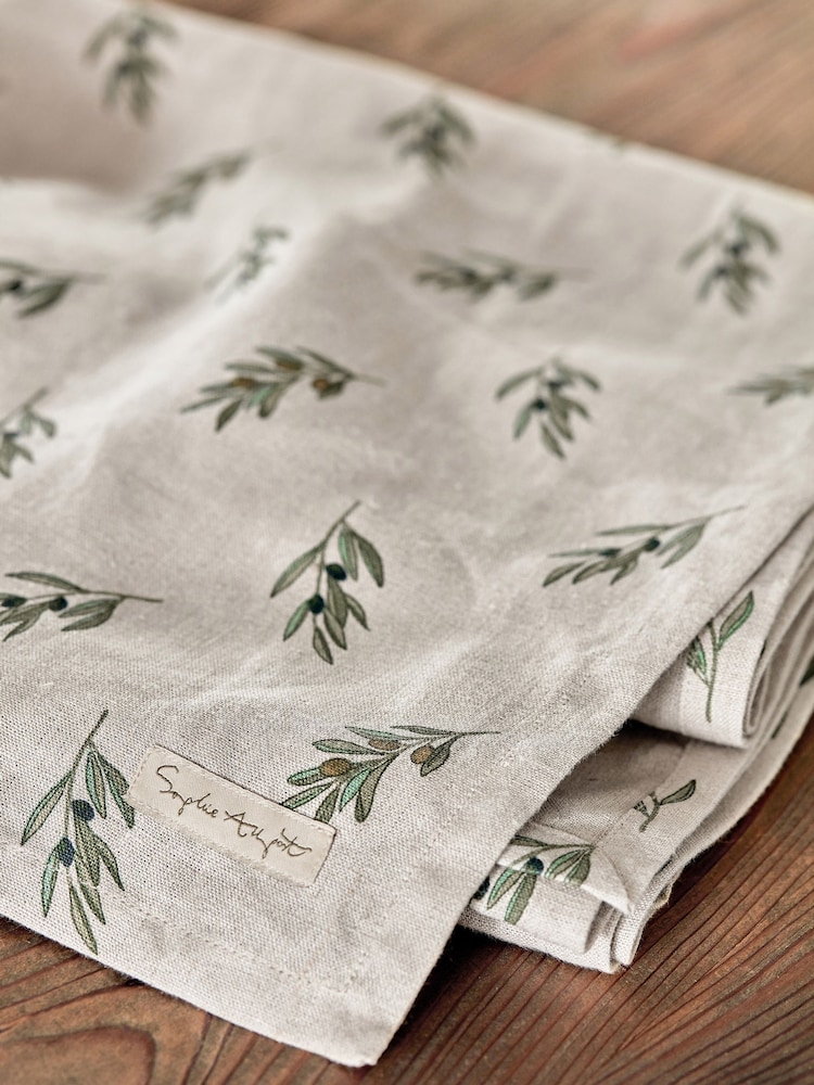 Sophie Allport Natural Linen Table Runner - Image 2 of 3