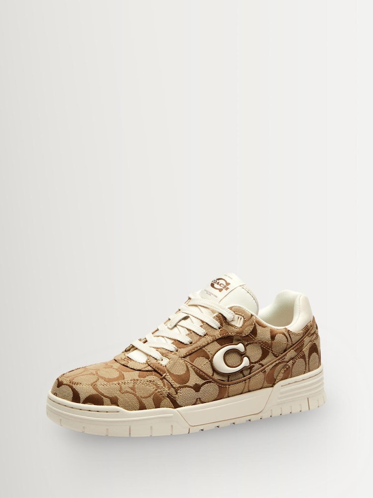 COACH Signature Brown Soho Sneakers With Sateen Jacquard - Image 2 of 6