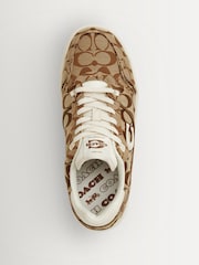 COACH Signature Brown Soho Sneakers With Sateen Jacquard - Image 5 of 6
