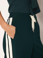 Mint Velvet Green Side Stripe Wide Trousers - Image 4 of 7