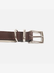 Lords and Labradors Brown Cream Italian Leather Collar Dog Collar - Image 5 of 5
