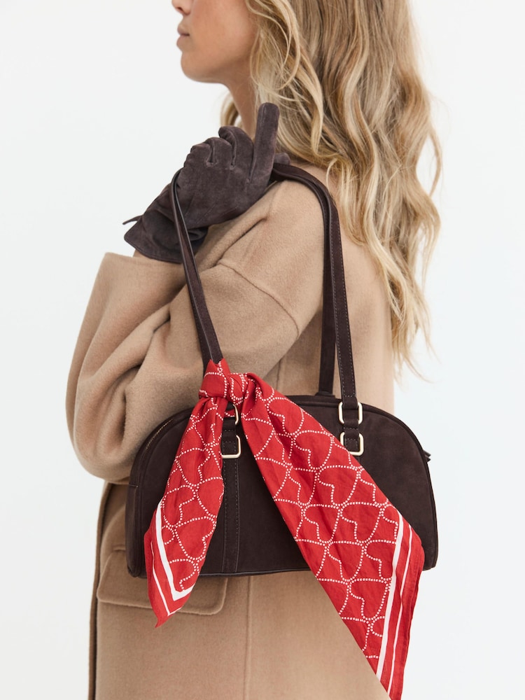 Mint Velvet Dark Brown Shoulder Bag - Image 1 of 6 Mint Velvet Dark Brown Shoulder Bag - Image 1 of 6