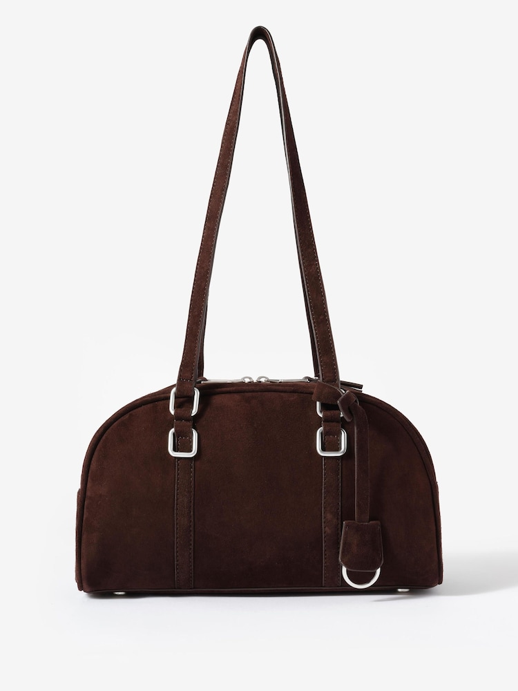 Mint Velvet Dark Brown Shoulder Bag - Image 2 of 6 Mint Velvet Dark Brown Shoulder Bag - Image 2 of 6
