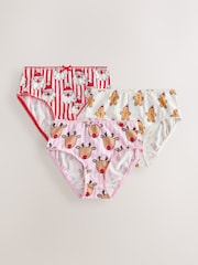 Red Bow Christmas Briefs 3 Pack (1.5-12yrs) - Image 1 of 7