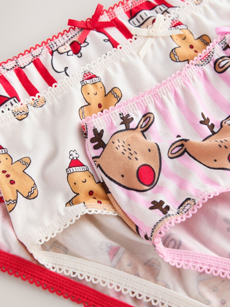 Red Bow Christmas Briefs 3 Pack (1.5-12yrs) - Image 7 of 7