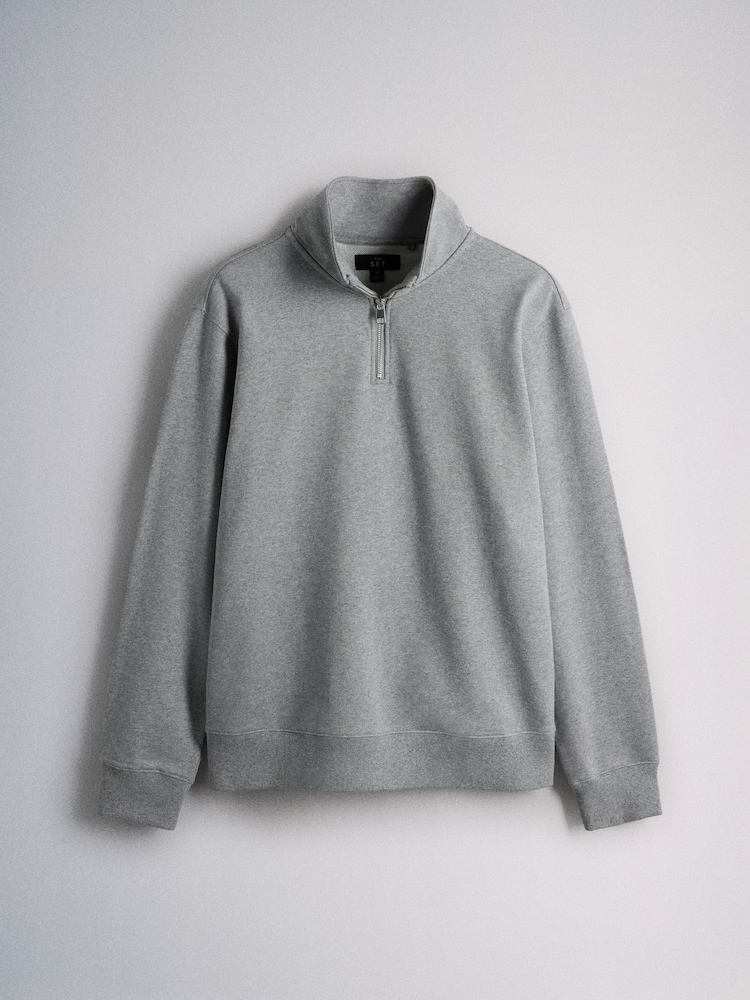 The Set 2 Pack Quarter Zip Sweaters Grey - Image 2 of 5