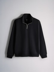 The Set 2 Pack Quater Zip Loopback Jumpers Black/Navy - Image 2 of 5