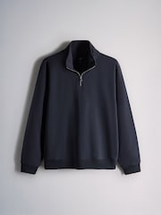 The Set 2 Pack Quater Zip Loopback Jumpers Black/Navy - Image 3 of 5