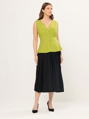 Star by Julien MacDonald Green Sleeveless Button Detail Knitted Vest - Image 2 of 6