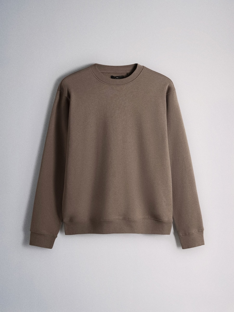 The Set 4PK Brushed Crew Sweatshirt Black - Image 2 of 7