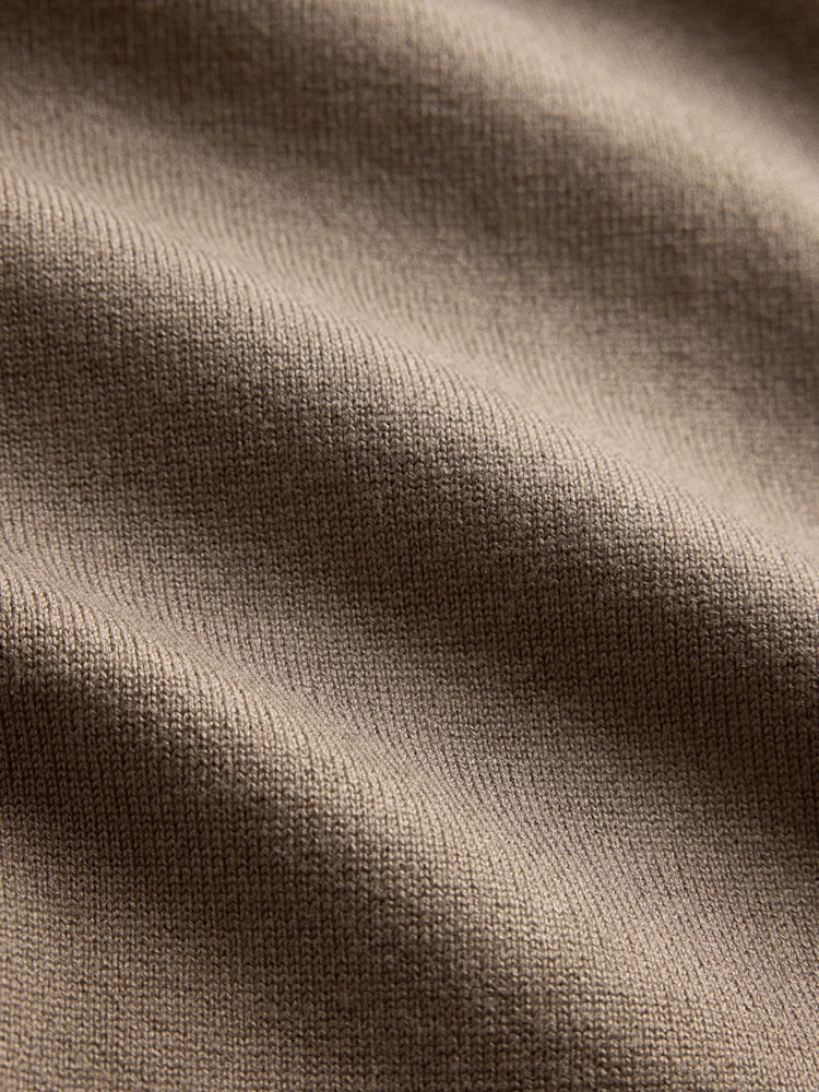 The Set 3 Pack Zip Neck Knit Jumpers Brown/Cream - Image 13 of 13