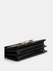 COACH Black Quilted Glazed Leather Chain Tabby Shoulder Bag With Chain - Image 6 of 7