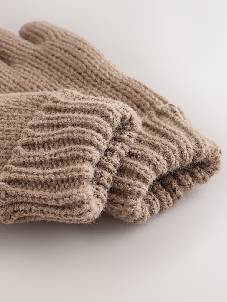 Neutral Cable Beanie Scarf and Gloves Set (3-16yrs) - Image 4 of 4 Neutral Cable Beanie Scarf and Gloves Set (3-16yrs) - Image 4 of 4