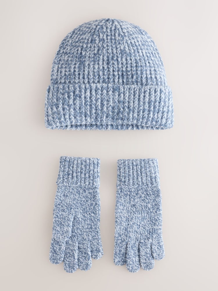 Blue Beanie and Gloves Set 2 Piece (3-16yrs) - Image 1 of 5