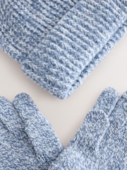Blue Beanie and Gloves Set 2 Piece (3-16yrs) - Image 2 of 5