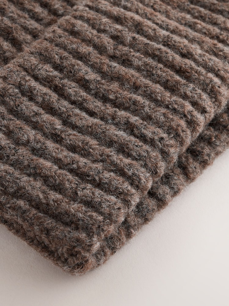 Chocolate Brown Beanie and Gloves Set 2 Piece (3-16yrs) - Image 2 of 3