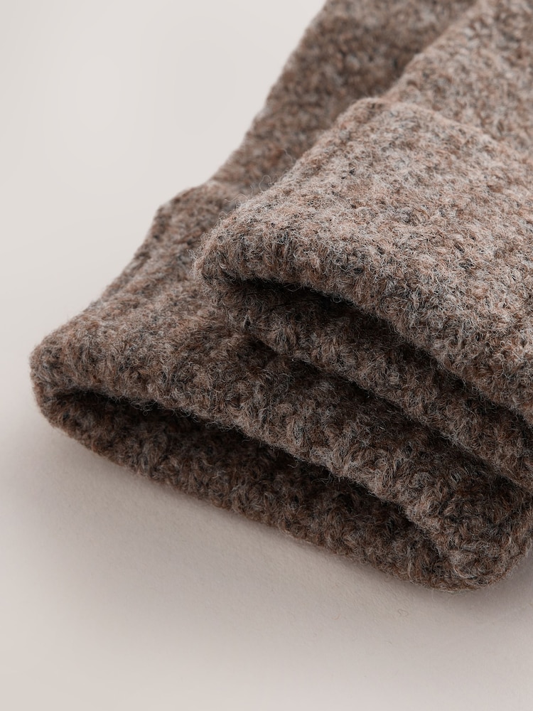 Chocolate Brown Beanie and Gloves Set 2 Piece (3-16yrs) - Image 3 of 3