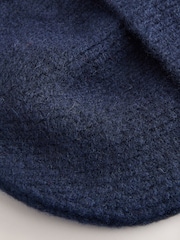 Navy Wool Knitted Beanie Hat (1-16yrs) - Image 2 of 3