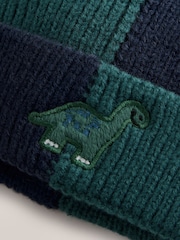 Green Dinosaur Knitted Pom Paw Patrol Hat (3mths-10yrs) - Image 2 of 3
