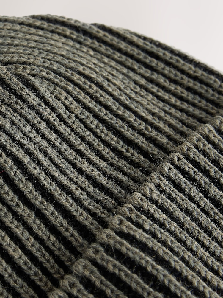 Khaki Green Plait Beanie (1-16yrs) - Image 3 of 3 Khaki Green Plait Beanie (1-16yrs) - Image 3 of 3