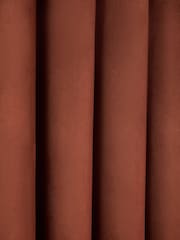 Brown Rust Matte Velvet Super Thermal Eyelet Curtains - Image 5 of 5