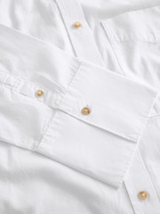 White Brushed Cotton Boyfriend Shirt - Image 8 of 9