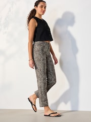 Imprimé léopard - Jean droit Authentic taille haute - Image 1 de 6