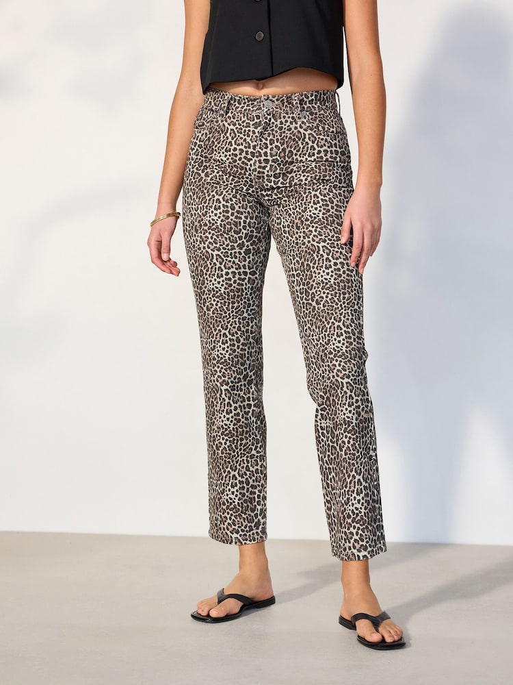 Imprimé léopard - Jean droit Authentic taille haute - Image 2 de 6