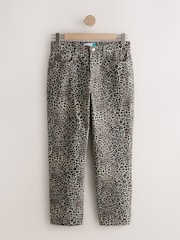 Leopard Print Authentic High Rise City Straight Leg Jeans - Image 7 of 9