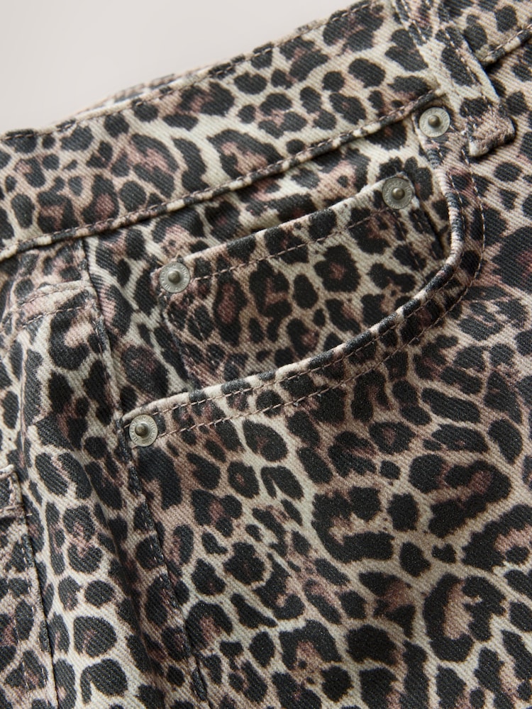 Leopard Print Authentic High Rise City Straight Leg Jeans - Image 9 of 9