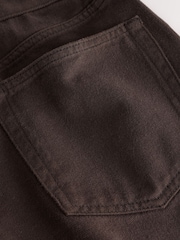Chocolate Brown Stud Raw Hem Denim Shorts - Image 10 of 10