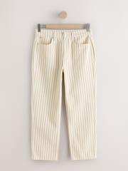 Neutral Striped Authentic High Rise City Straight Leg Jeans - Image 1 of 4