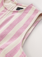 Pink Stripe Denim Shell Top - Image 6 of 7