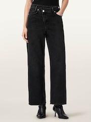 AllSaints Black Aki Crossover Jeans - Image 1 of 8