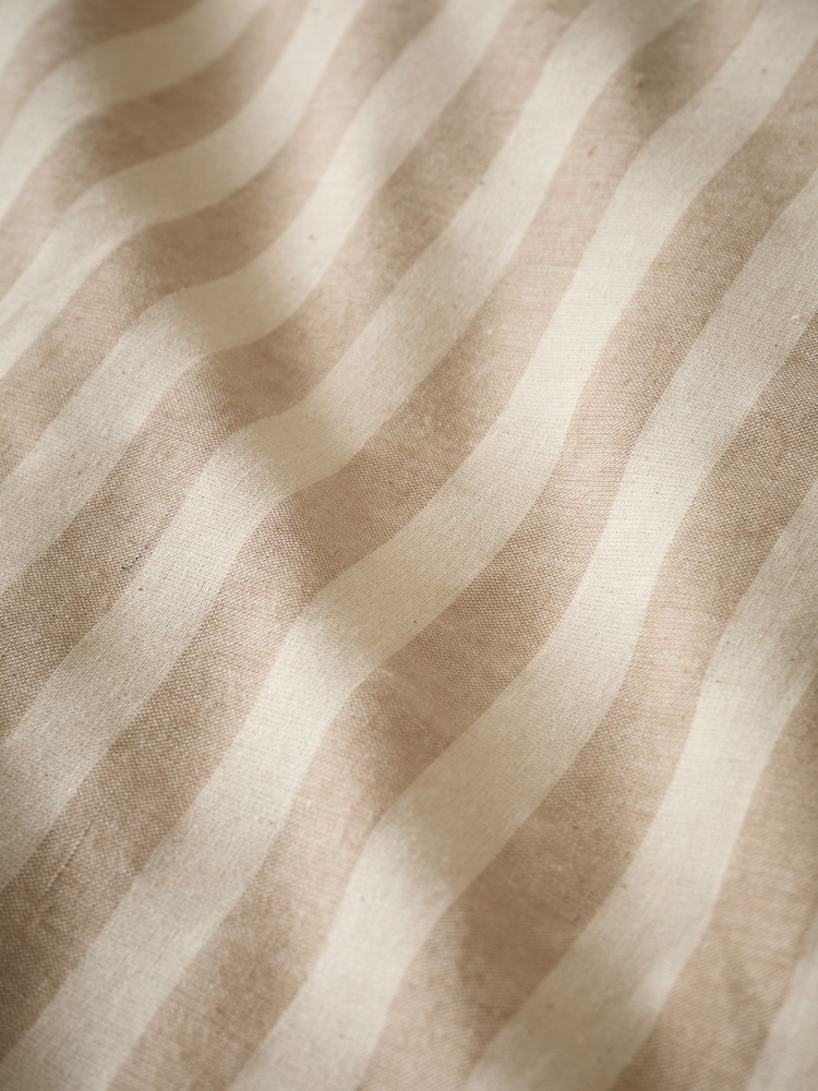 Pineapple Elephant Natural Cotton Rich Woven Stripe Duvet Cover Set - Image 5 of 5