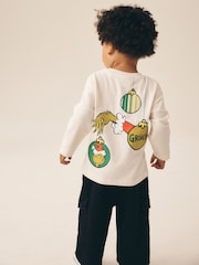 The Grinch Ecru - Camiseta navideña de manga larga (3 meses - 8 años) - Imagen 3 de 4