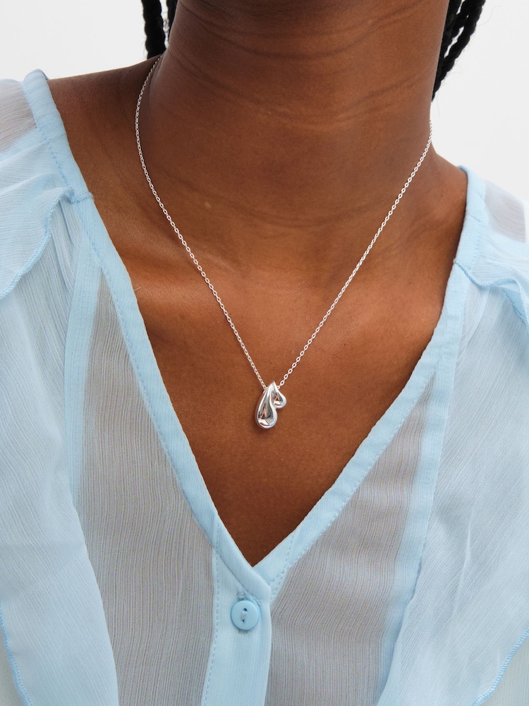 Inicio Sterling Silver Plated Polished Nugget Pendant Gift Pouch - Image 2 of 3