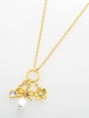 Ted Baker Gold Tone ISADORA Icon Charm Multi Pendant Necklace - Image 1 of 3